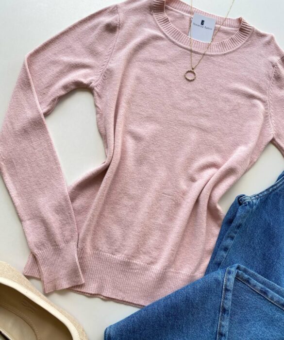 Blusa Feminina Manga Longa Modal W1056 Rosa Bebe - Fernanda Ramos Store