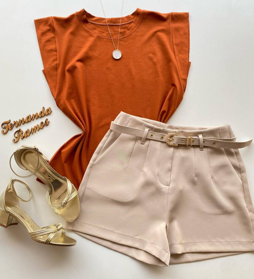 Blusa Feminina Tee Muscle Dudah Caramelo - Fernanda Ramos Store
