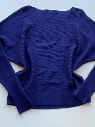 Blusa Manga Longa Bibi Feminina Modal Azul Bic - Fernanda Ramos Store