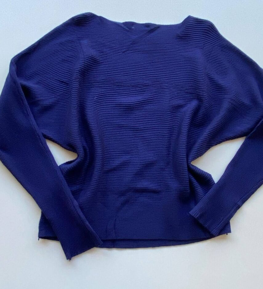 Blusa Manga Longa Bibi Feminina Modal Azul Bic - Fernanda Ramos Store