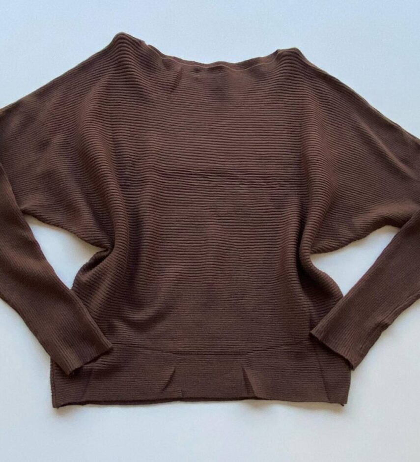 Blusa Manga Longa Bibi Feminina Modal Marrom - Fernanda Ramos Store