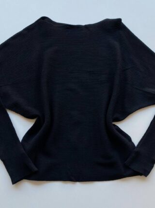 Blusa Manga Longa Bibi Feminina Modal Preta - Fernanda Ramos Store