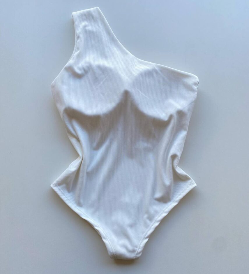 Body Feminino Caribe com Bojo Canelado e Argola Orgânica Branco - Fernanda Ramos Store