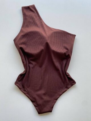 Body Feminino Caribe com Bojo Canelado e Argola Orgânica Marrom - Fernanda Ramos Store