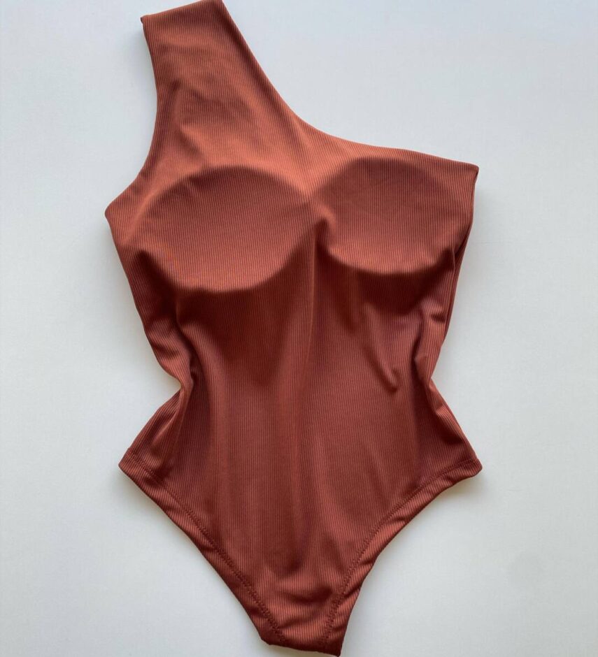 Body Feminino Caribe com Bojo Canelado e Argola Orgânica Caramelo - Fernanda Ramos Store