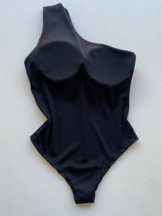Body Feminino Caribe com Bojo Canelado e Argola Orgânica Preto - Fernanda Ramos Store