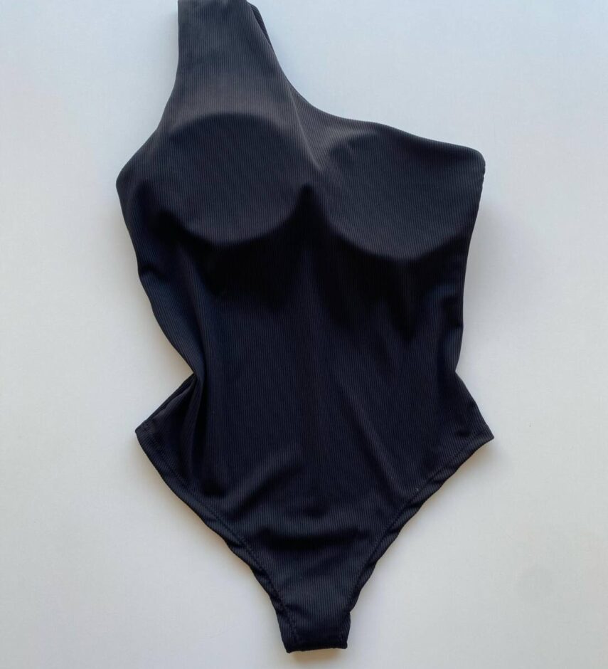 Body Feminino Caribe com Bojo Canelado e Argola Orgânica Preto - Fernanda Ramos Store