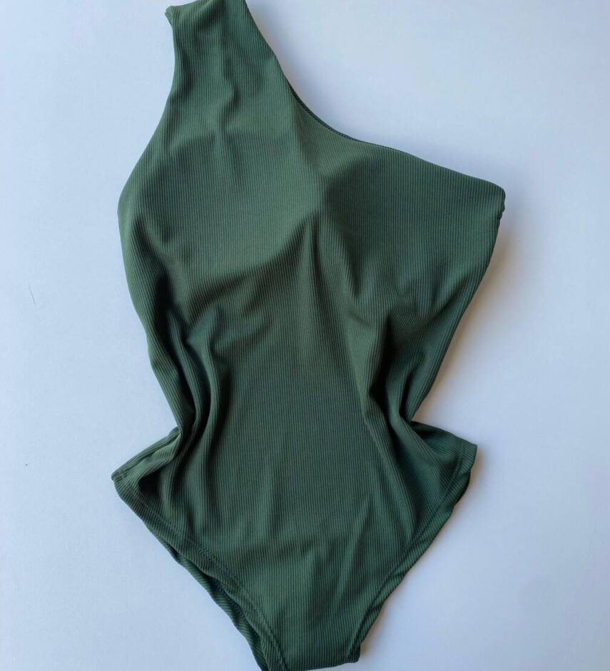 Body Feminino Caribe com Bojo Canelado e Argola Orgânica Verde - Fernanda Ramos Store