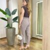 Calça Jeans Feminina Jogger com Cordão Marrom 015654 - Fernanda Ramos Store