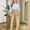 Camisa Feminina Social Mabela Manga Longa Bordada Off White - Fernanda Ramos Store