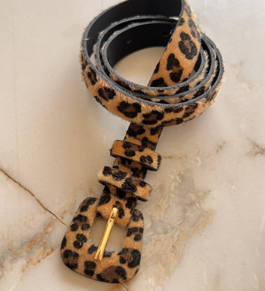 Cinto Feminino Animal Print em Pelúcia - Fernanda Ramos Store
