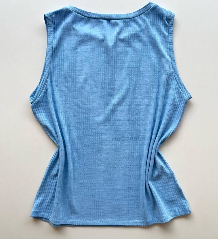 Regata Feminina Canelada Cris Azul Bebê - Fernanda Ramos Store
