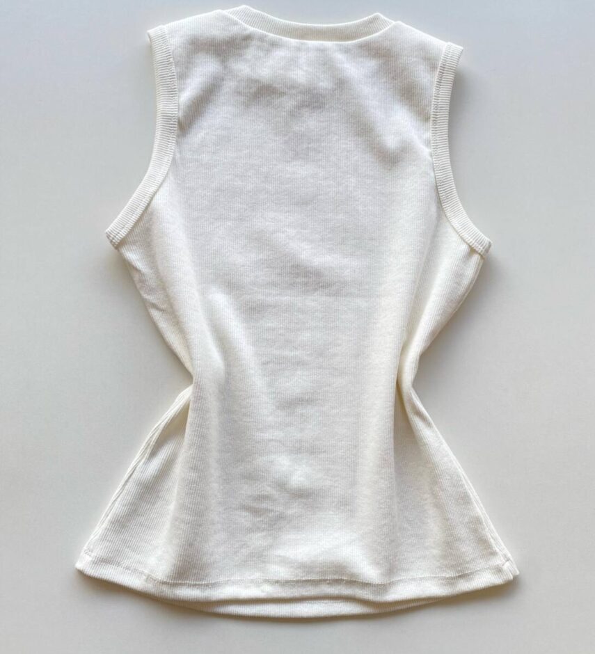 Regata Feminina Canelada Mary Off White - Fernanda Ramos Store