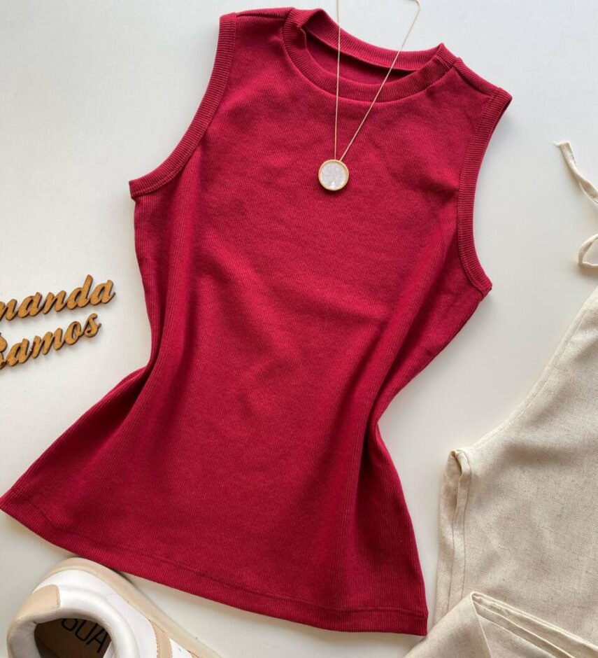 Regata Feminina Canelada Mary Vinho - Fernanda Ramos Store