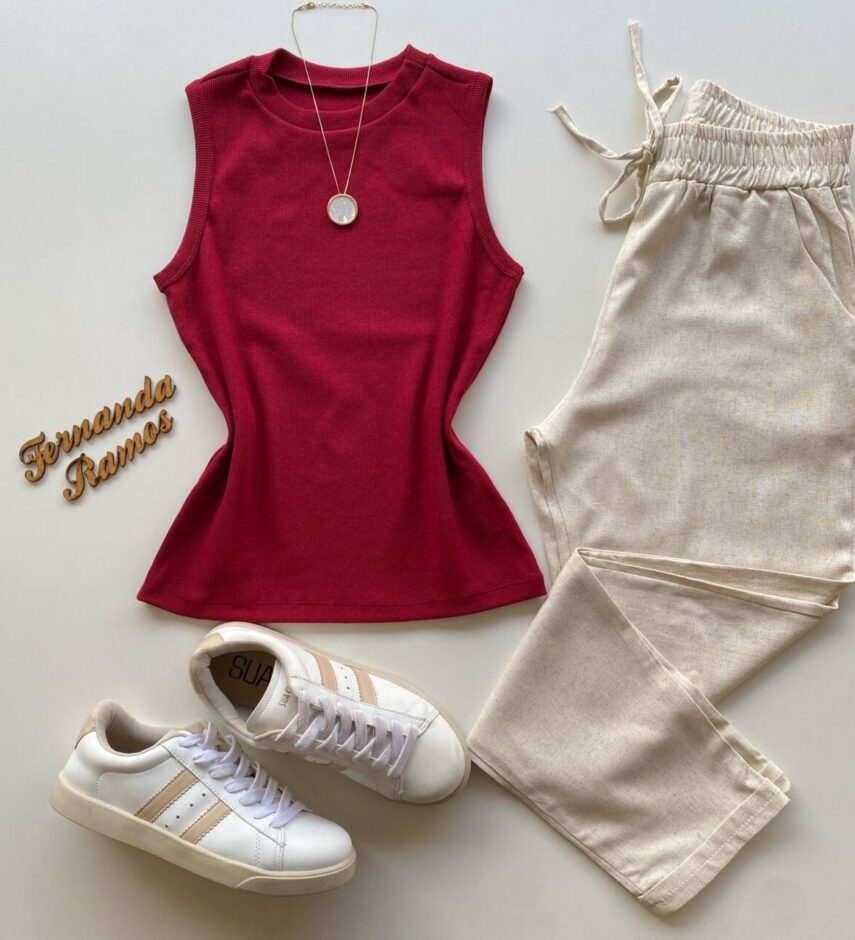 Regata Feminina Canelada Mary Vinho - Fernanda Ramos Store