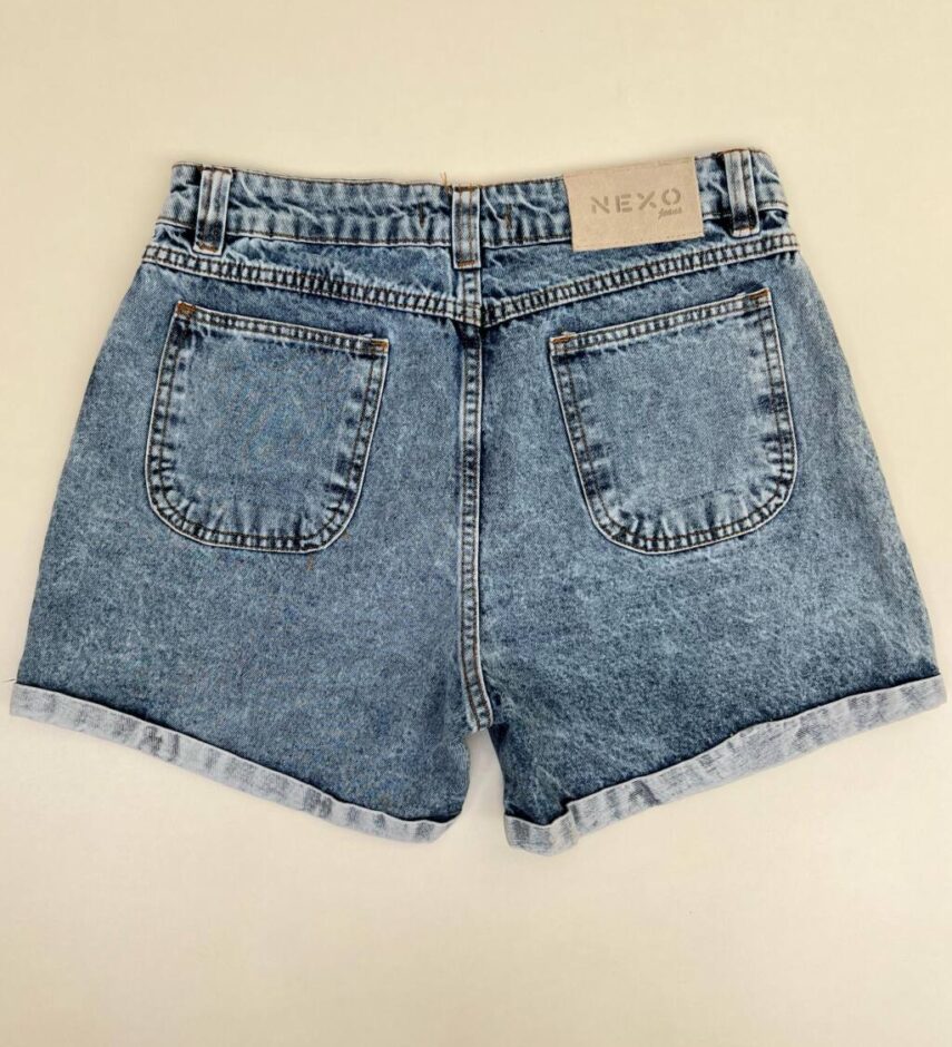 Short Feminino Jeans Médio Marmorizado - Fernanda Ramos Store