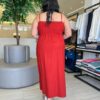 Vestido Midi Plus com Bojo Detalhe e Lastex nas Costas TerraCota - Fernanda Ramos Store