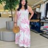 Vestido Midi Plus Estampa Floral Off White - Fernanda Ramos Store