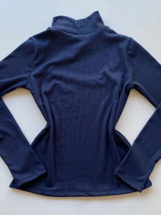 Blusa Feminina Canelada Milly sem Bojo com Recorte Azul - Fernanda Ramos Store