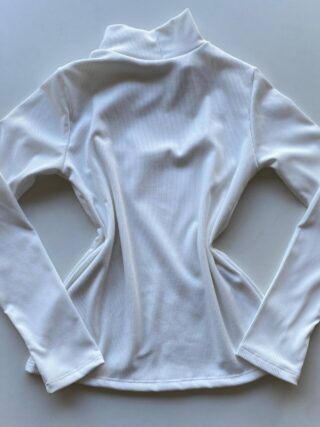 Blusa Feminina Canelada Milly sem Bojo com Recorte Branca - Fernanda Ramos Store