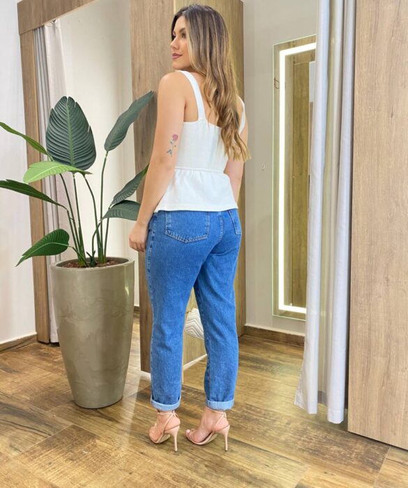 Blusa Feminina Cibelle Tricot Modal sem Bojo com Alça Off White - Fernanda Ramos Store