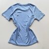 Blusa Feminina Gilbert Manga Curta com Aplicações Flor Azul - Fernanda Ramos Store