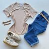 Blusa Feminina Grey Manga Curta com Bordado na Gola Nude - Fernanda Ramos Store