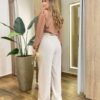 Blusa Feminina Katy Manga Longa Princesa Bege Escuro - Fernanda Ramos Store