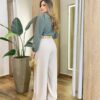 Blusa Feminina Katy Manga Longa Princesa Verde - Fernanda Ramos Store