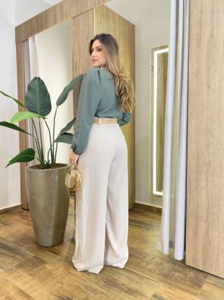 Blusa Feminina Katy Manga Longa Princesa Verde - Fernanda Ramos Store