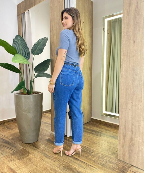 Blusa Feminina Manga Curta Fabiola Modal F537 Cinza - Fernanda Ramos Store