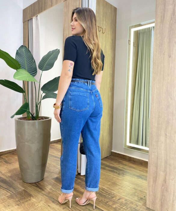 Blusa Feminina Manga Curta Fabiola Modal F537 Preta - Fernanda Ramos Store
