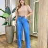 Blusa Feminina Manga Curta Modal Natalia F-548 Bege - Fernanda Ramos Store