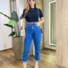 Blusa Feminina Manga Curta Modal Natalia F-548 Preta - Fernanda Ramos Store