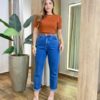 Blusa Feminina Manga Curta Modal Natalia F-548 Caramelo - Fernanda Ramos Store