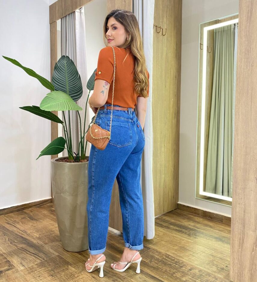 Blusa Feminina Manga Curta Modal Natalia F-548 Caramelo - Fernanda Ramos Store