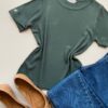 Blusa Feminina Manga Curta Modal Natalia F-548 Verde - Fernanda Ramos Store