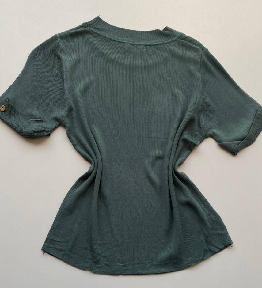 Blusa Feminina Manga Curta Modal Natalia F-548 Verde - Fernanda Ramos Store