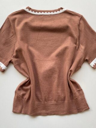 Blusa Feminina Manga Curta Modal Zuri C7570 Chocolate - Fernanda Ramos Store