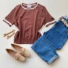 Blusa Feminina Manga Curta Modal Zuri C7570 Marrom - Fernanda Ramos Store