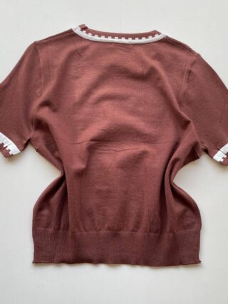 Blusa Feminina Manga Curta Modal Zuri C7570 Marrom - Fernanda Ramos Store