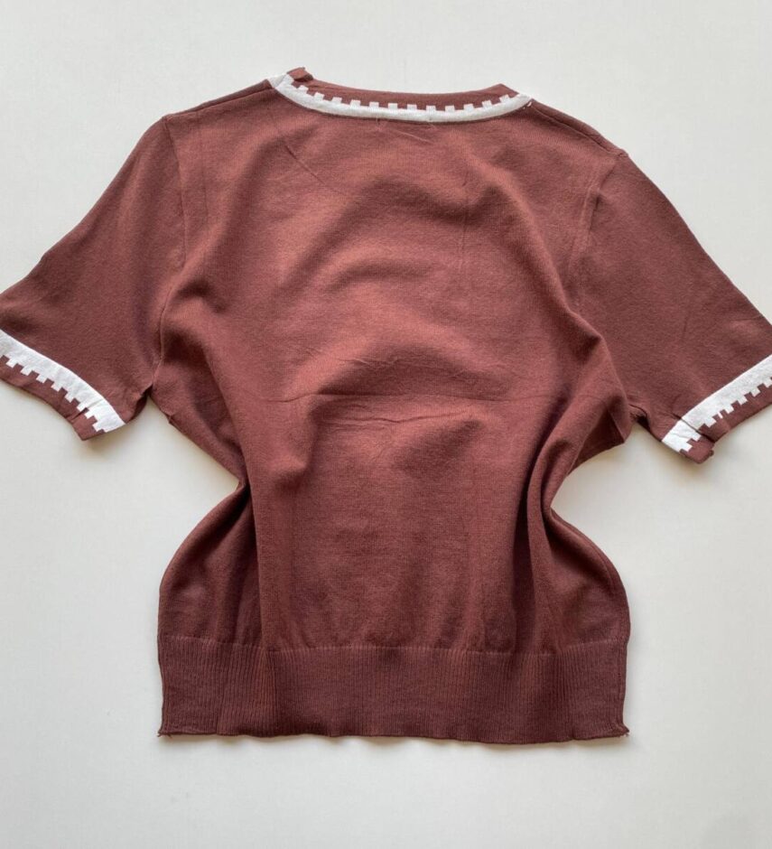 Blusa Feminina Manga Curta Modal Zuri C7570 Marrom - Fernanda Ramos Store