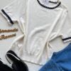 Blusa Feminina Manga Curta Modal Zuri C7570 Off White - Fernanda Ramos Store