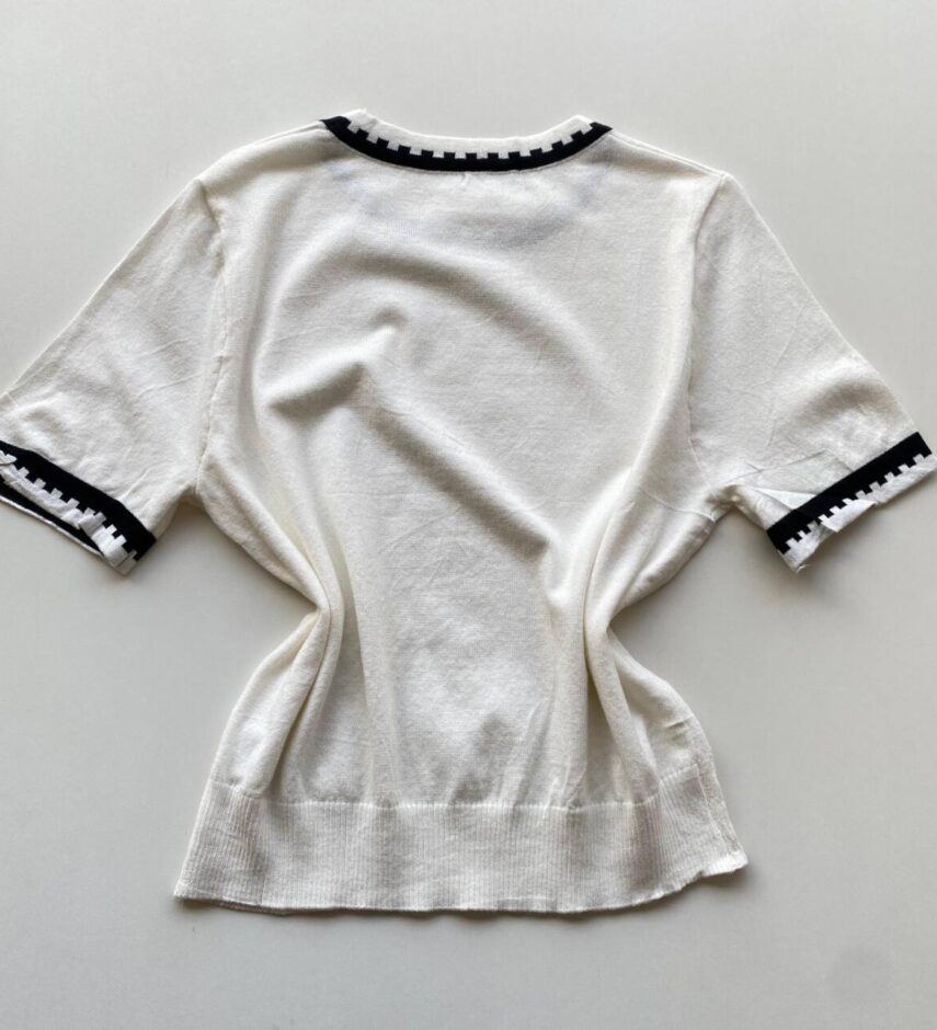 Blusa Feminina Manga Curta Modal Zuri C7570 Off White - Fernanda Ramos Store