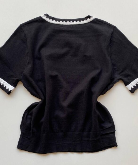 Blusa Feminina Manga Curta Modal Zuri C7570 Preta - Fernanda Ramos Store