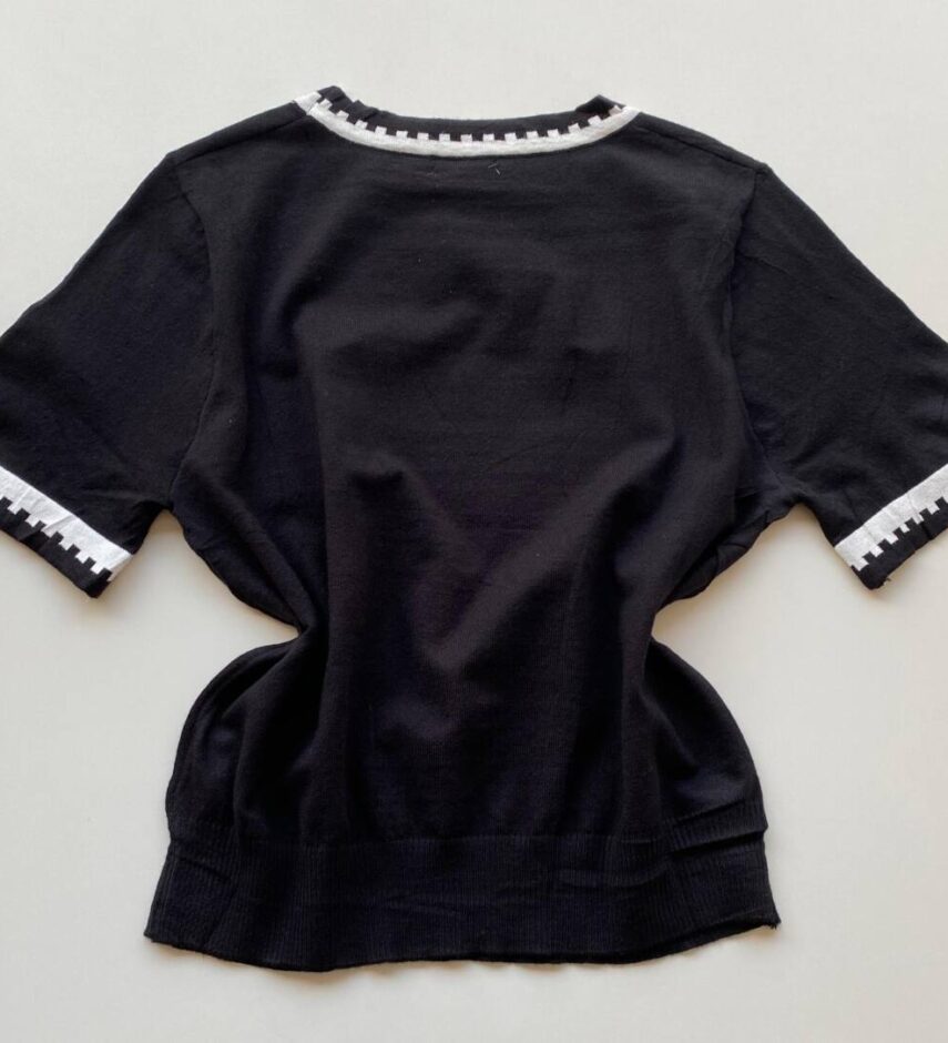 Blusa Feminina Manga Curta Modal Zuri C7570 Preta - Fernanda Ramos Store