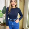 Blusa Feminina Manga Longa Isolde Preta - Fernanda Ramos Store
