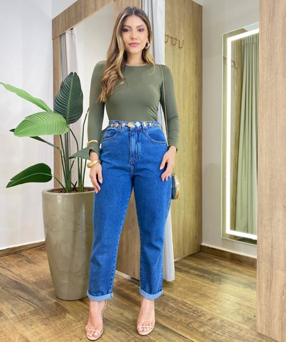 Blusa Feminina Manga Longa Isolde Verde - Fernanda Ramos Store