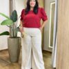 Blusa Feminina Manga Princesa Belly Vinho - Fernanda Ramos Store