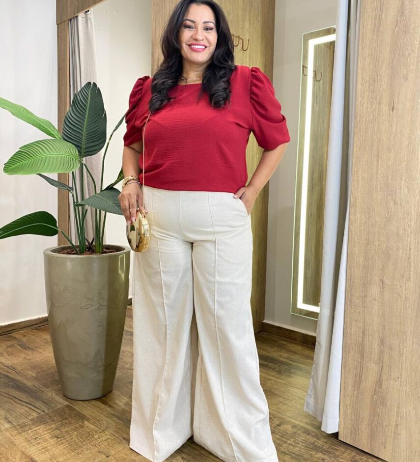 Blusa Feminina Manga Princesa Belly Vinho - Fernanda Ramos Store